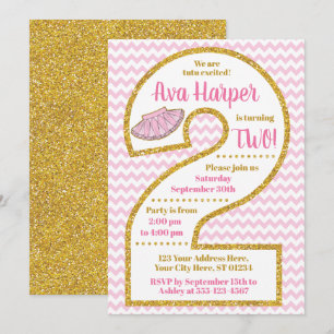 Convite para segundos aniversários Tutu   Partido 