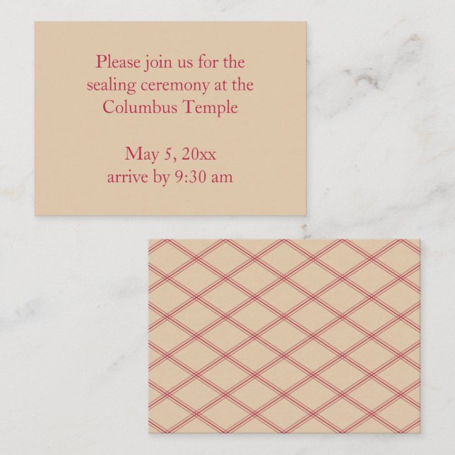 Convite para selagem de templos de diamantes de ar (Frente/Verso)