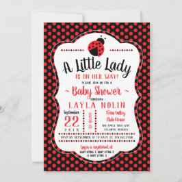 Convite para senhora Chá de fraldas, Ladybug