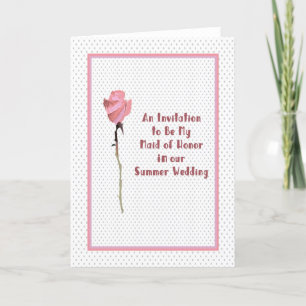 Convite para ser Madrinha de casamento Rosa Rosa B