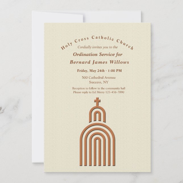 Convite para Serviço de Ordenação na Catedral Abst (Frente)