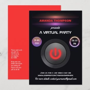 Convite para Show de Aniversário Virtual