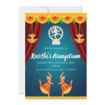 Convite para show de Bharatnatyam e convite de Ara