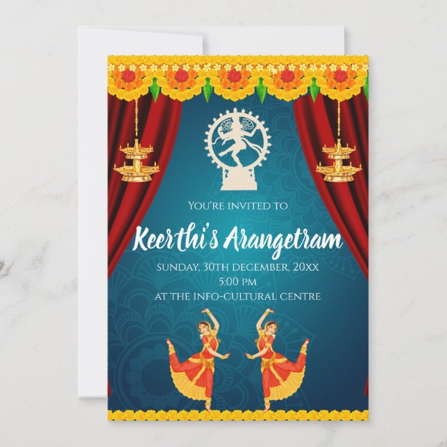 Convite para show de Bharatnatyam e convite de Ara (Frente)