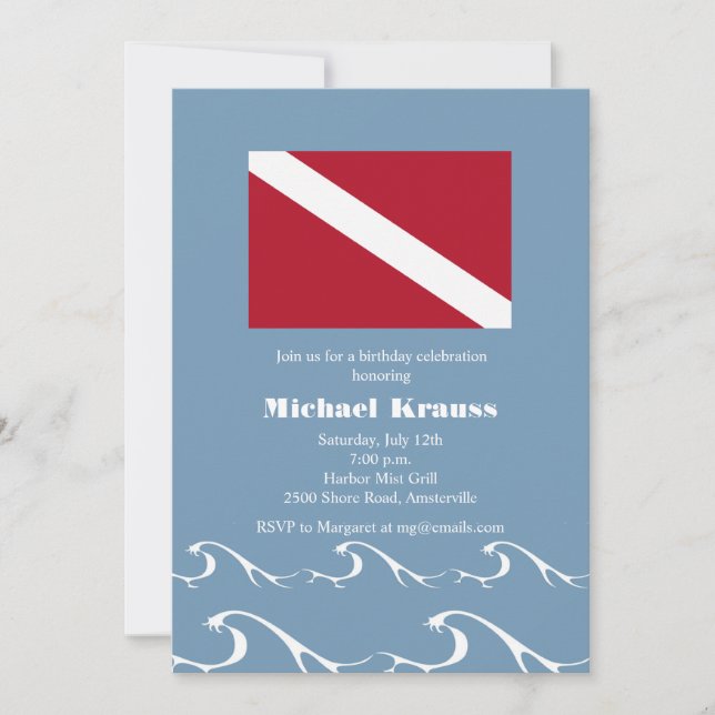 Convite para Sinalizador de Dive (Frente)