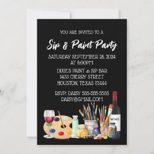 Convite para Sip & Paint
