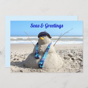 Convite para Snowman do Partido de Natal na Flórid