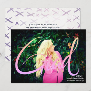 Convite para Sobreposição de Foto Neon 2 Formando 