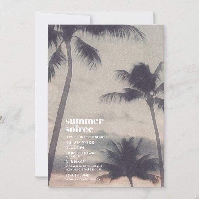 Convite para Soiree de Verão (Frente)