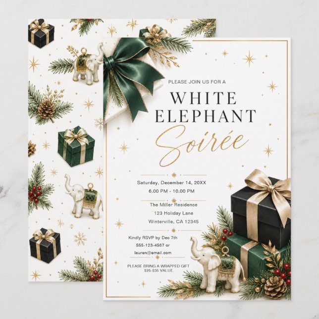 Convite para Soirée do Elefante Branco (Frente/Verso)