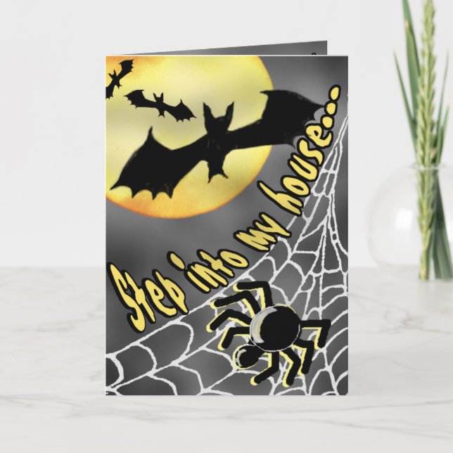 Convite para SPIDERS e BATS HALLOWEEN (Frente)