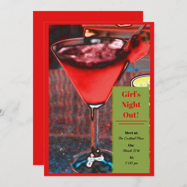 Convite para Strawberry Daiquiri (Frente/Verso)