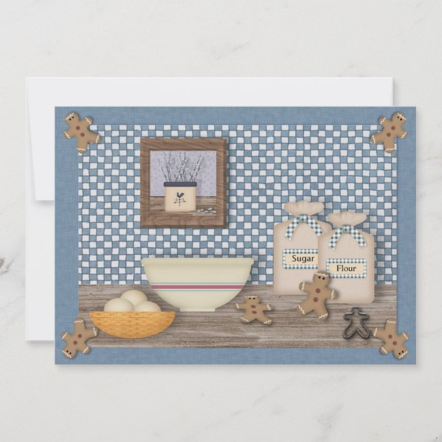 Convite para Swap de Cookies com Gingerbread Bakin (Frente)