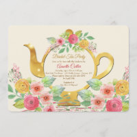 Convite Para Tea Floral