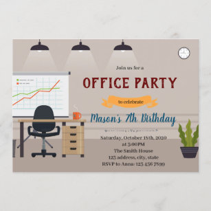 Convite para tema de aniversário do Office