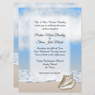 Convite para Tema de Casamento de Praia