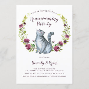 Convite para Tema de Cat para Festa de Compras par