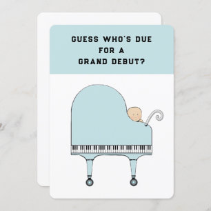 Convite para Tema de Música do chá de fraldas