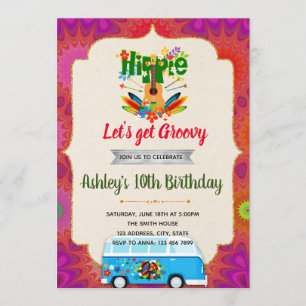 Convite para tema dos anos 60