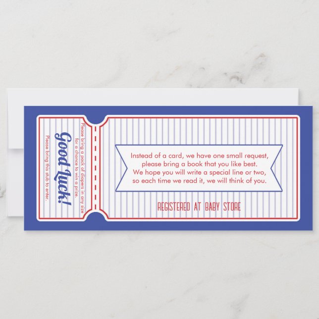 Convite para Tíquete de Baseball (Verso)