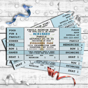 Convite para Tíquete de Reunião da Família