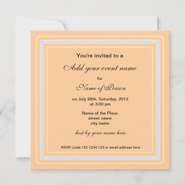 Convite para todas as festas de outono (Frente)