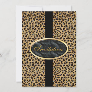 Convite para Todas as Ocasiaões Preto Dourado Anim