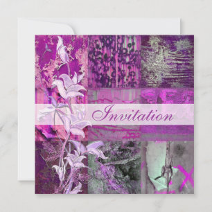 Convite para Todas as Ocasioes Floral Violeta Rua 