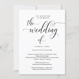 Convite para todos no mesmo casamento com RSVP e R