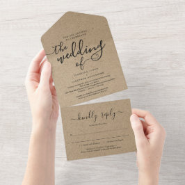 Convite para todos no mesmo casamento com RSVP e R