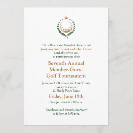 Convite para Torneio de Golfe Corporativo