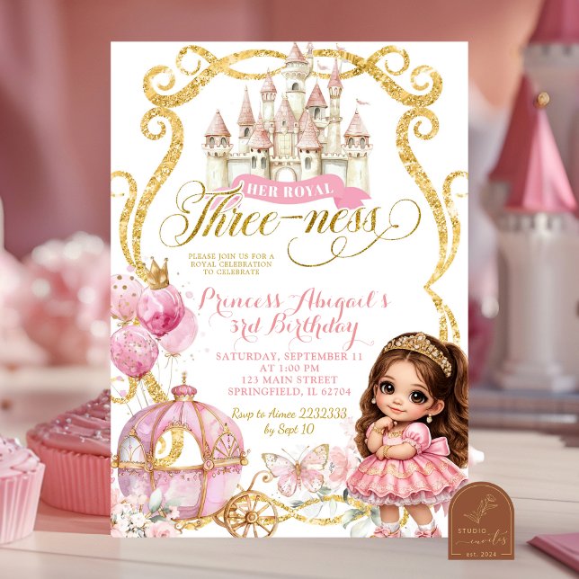 Convite para Três anos da Princesa Espanhola Mexic (Criador carregado)