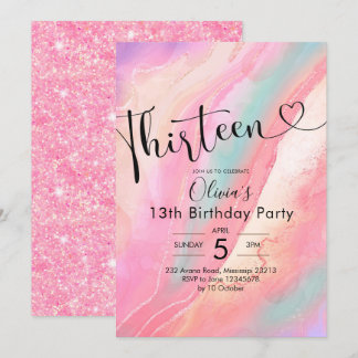 Convite para treze Aniversário do Agato Elegante M