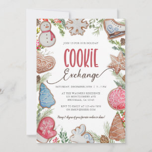 Convite para troca de cookies de Natal