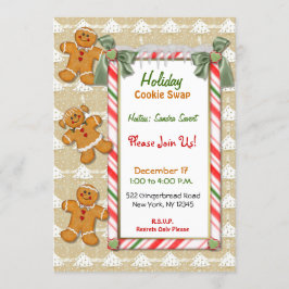 Convite para troca de cookies divertidos do Ginger