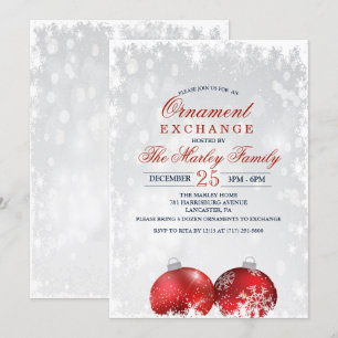 Convite para troca de Enfeites de natal de Feriado