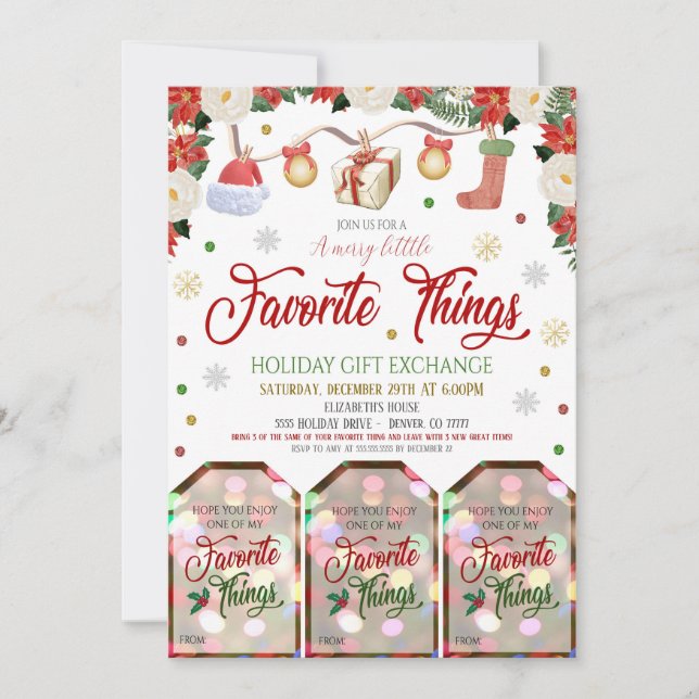 Convite para troca de presentes de Natal (Frente)