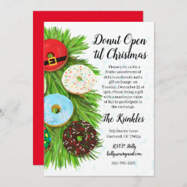 Convite para Troca de Presentes de Natal com Donut