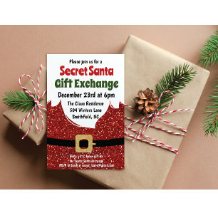 Convite para Troca de Presentes do Papai Noel Secr