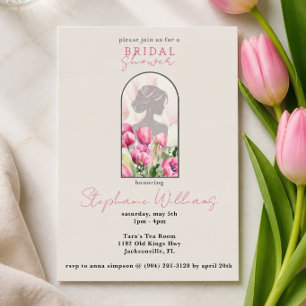 Convite para Tulipas Rosa-chá de panela