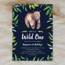 Convite para um aniversário com Wilcolor Wild One 