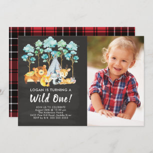 Convite para um aniversário em Woodland Wild