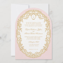 Convite para um Monograma de Paris a Rosa Antique