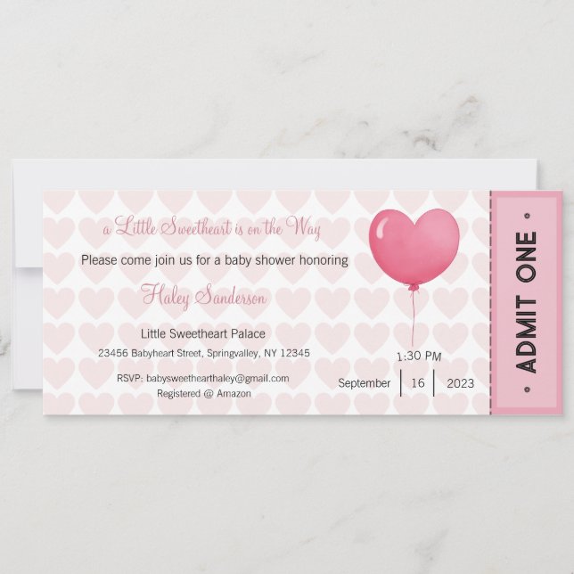 Convite para um Pequeno Namorado a Caminho (Frente)