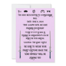 Convite para uma Bola de Mascarada