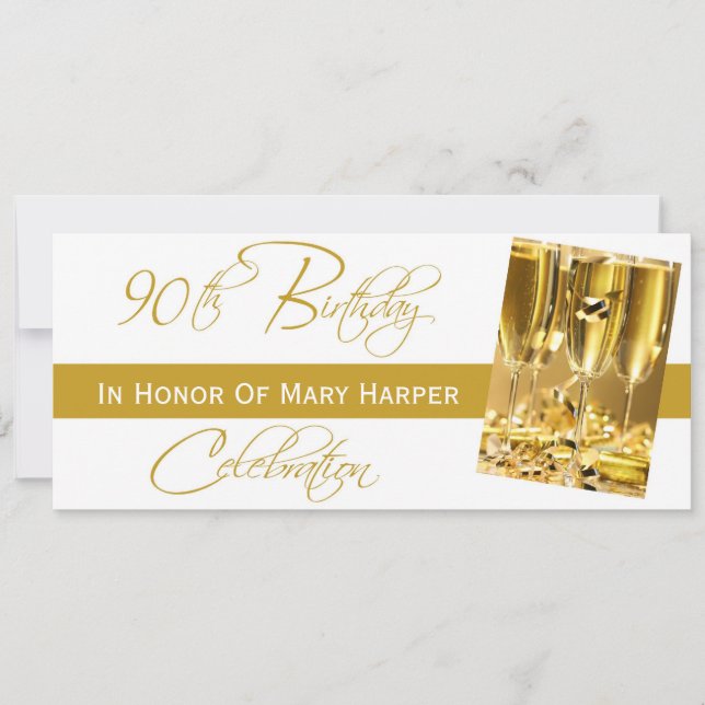 Convite para uma celebração de Festa de aniversári (Frente)