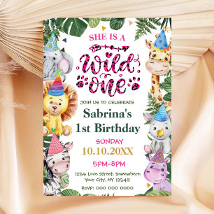 Convite para uma garota de aniversário selvagem