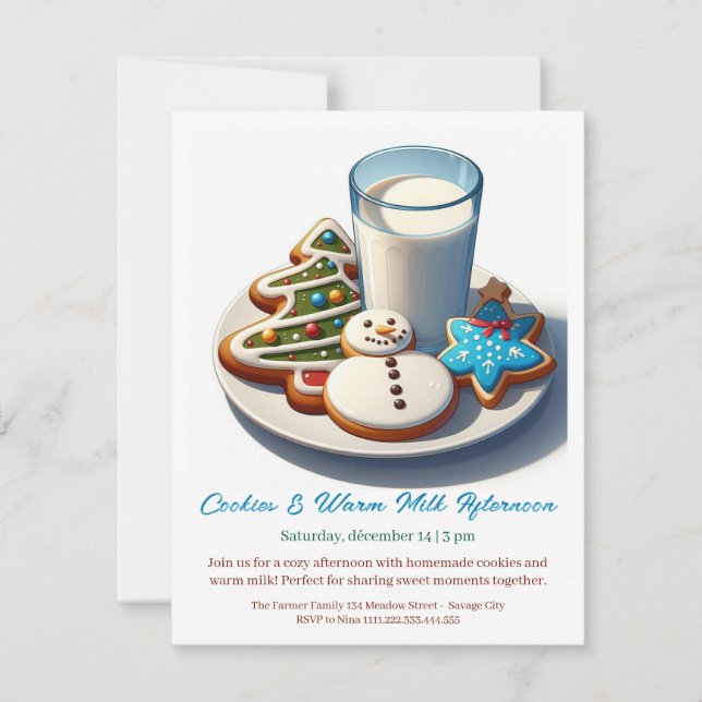 🥛🍪 Convite para uma "Tarde de Cookies e Leite Mo (Frente)