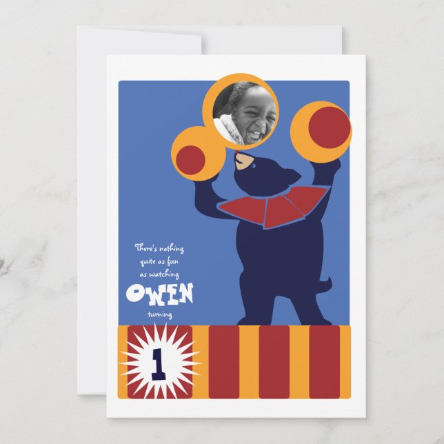Convite para Urso de Circo (Frente)