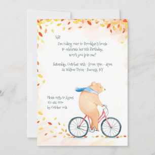 Convite para Urso de Queda